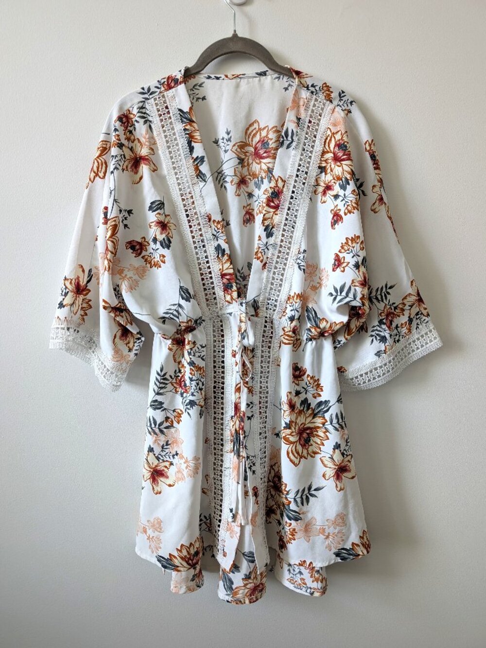 EMERY ROSE Floral Kimono Duster | Small